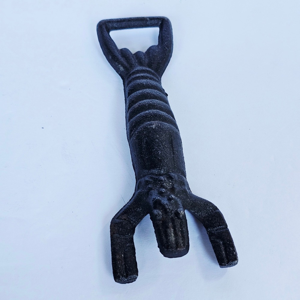 Vintage Cast Iron Lobster Bottle Opener Nautical Coastal Barware Decor